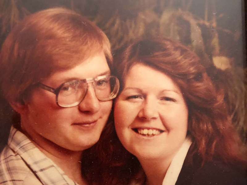 Mark and Liz engagement photo in 1981